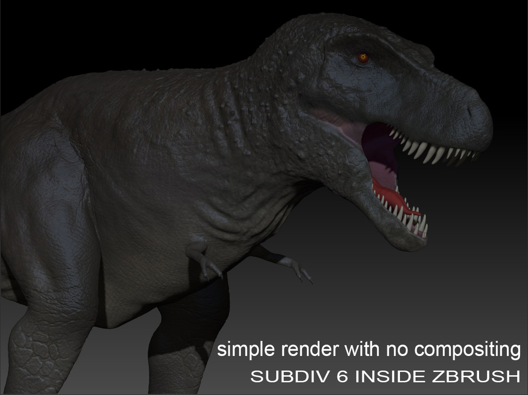 free t-rex zbrush 3d model