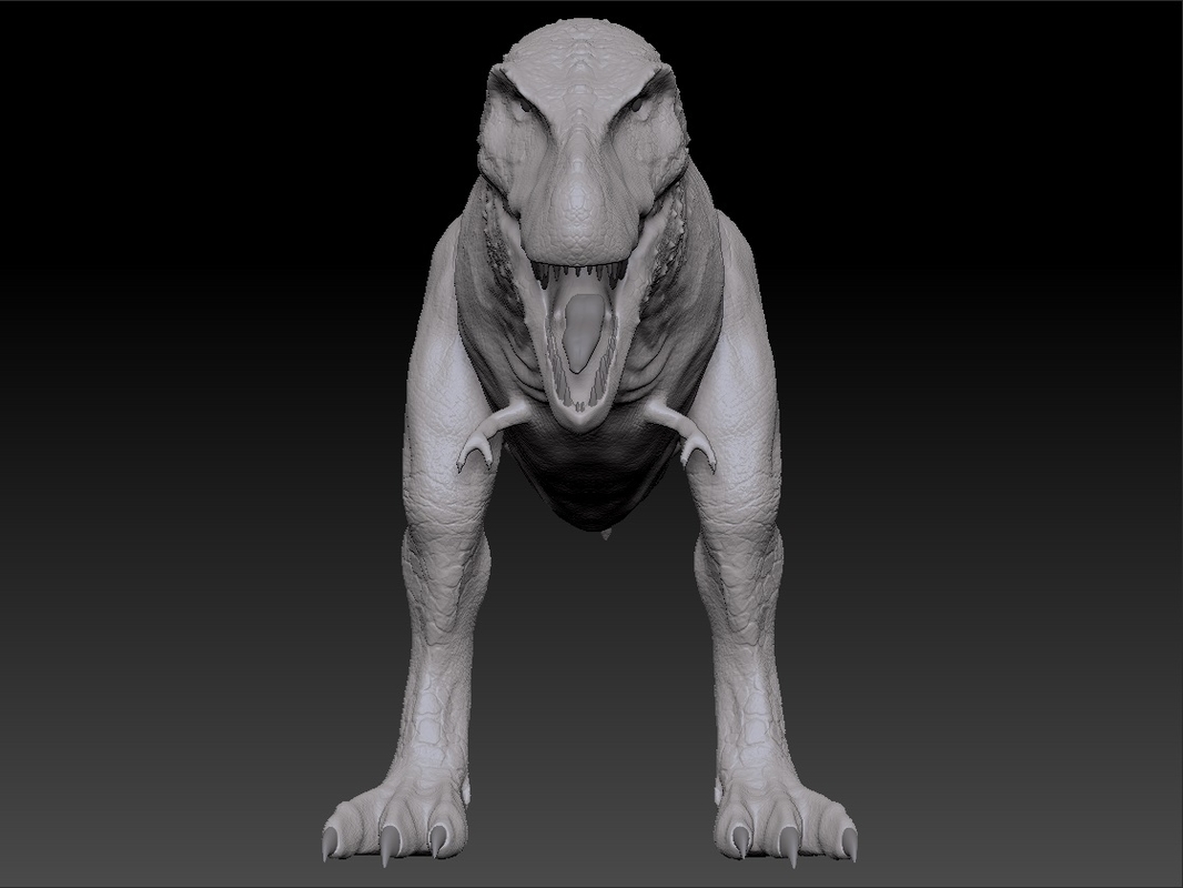 free t-rex zbrush 3d model