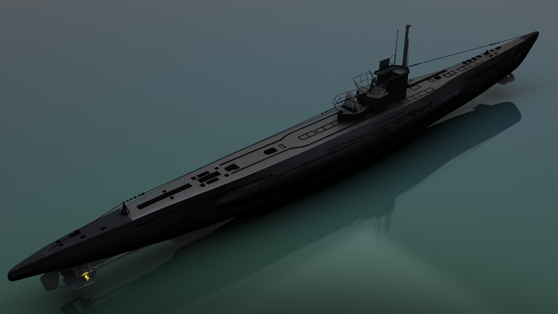 3d u-boat vii c boat