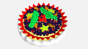 fruit cake 3d model