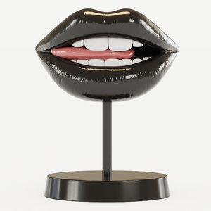 3d figurine lips model