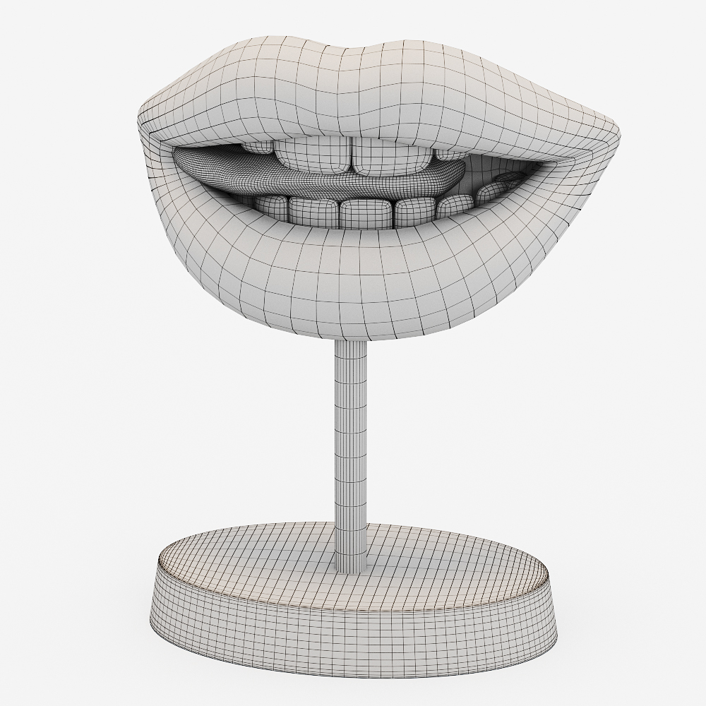 小雕像的嘴唇3d模型