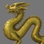 ancient dragon statue 3d obj