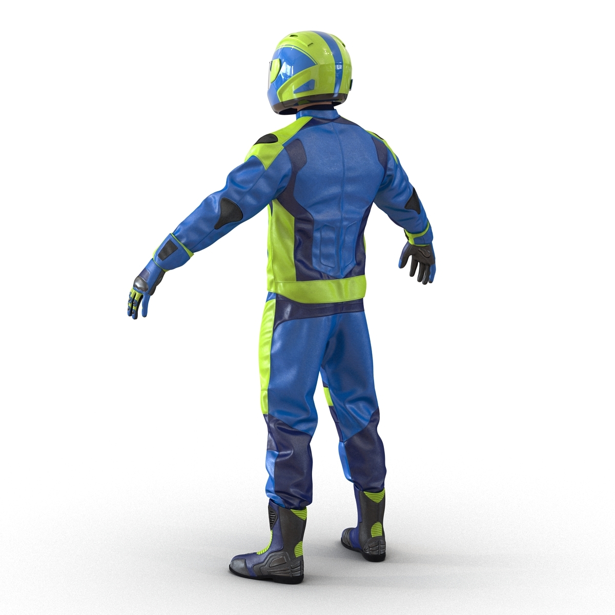 摩托车骑士generic rigged for cinema 4d3d模型