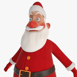 3d model santa claus cartoon character