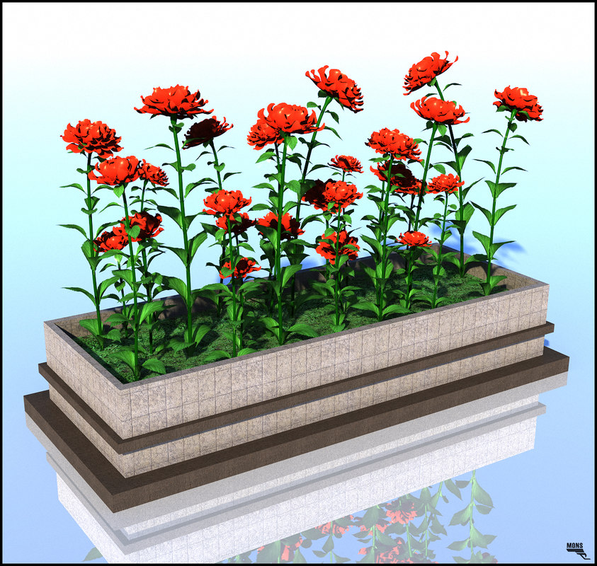  3d flowerpot  planter decor