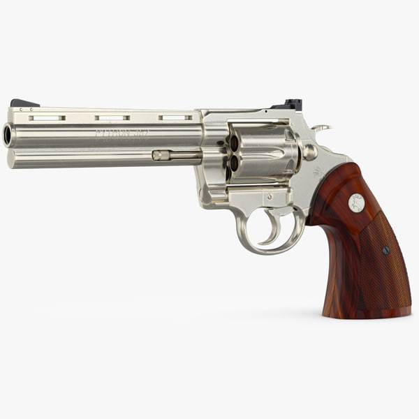 revolver colt python 3d model