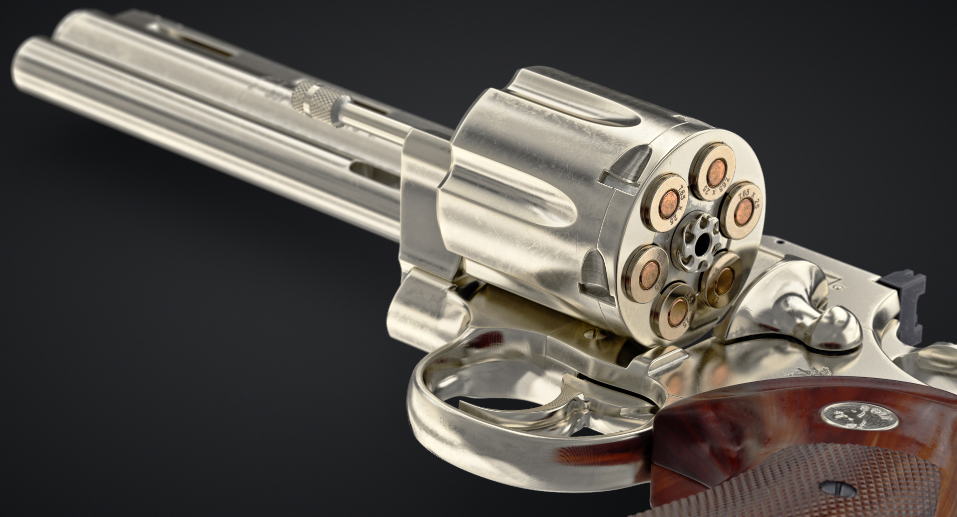 revolver colt python 3d model