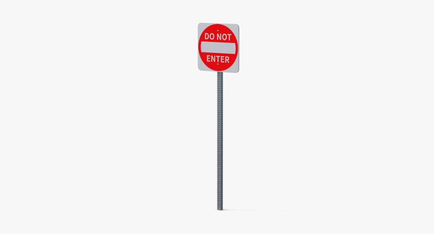Enter Sign 01 3d Model