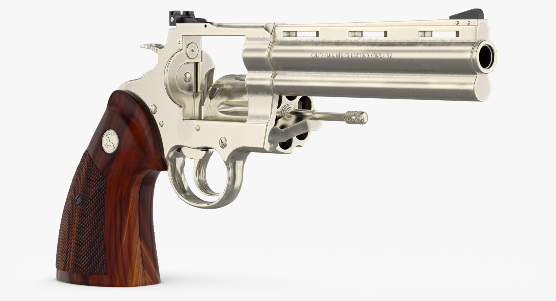 revolver colt python 3d model