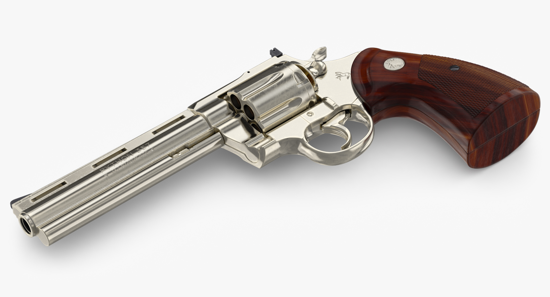 revolver colt python 3d model
