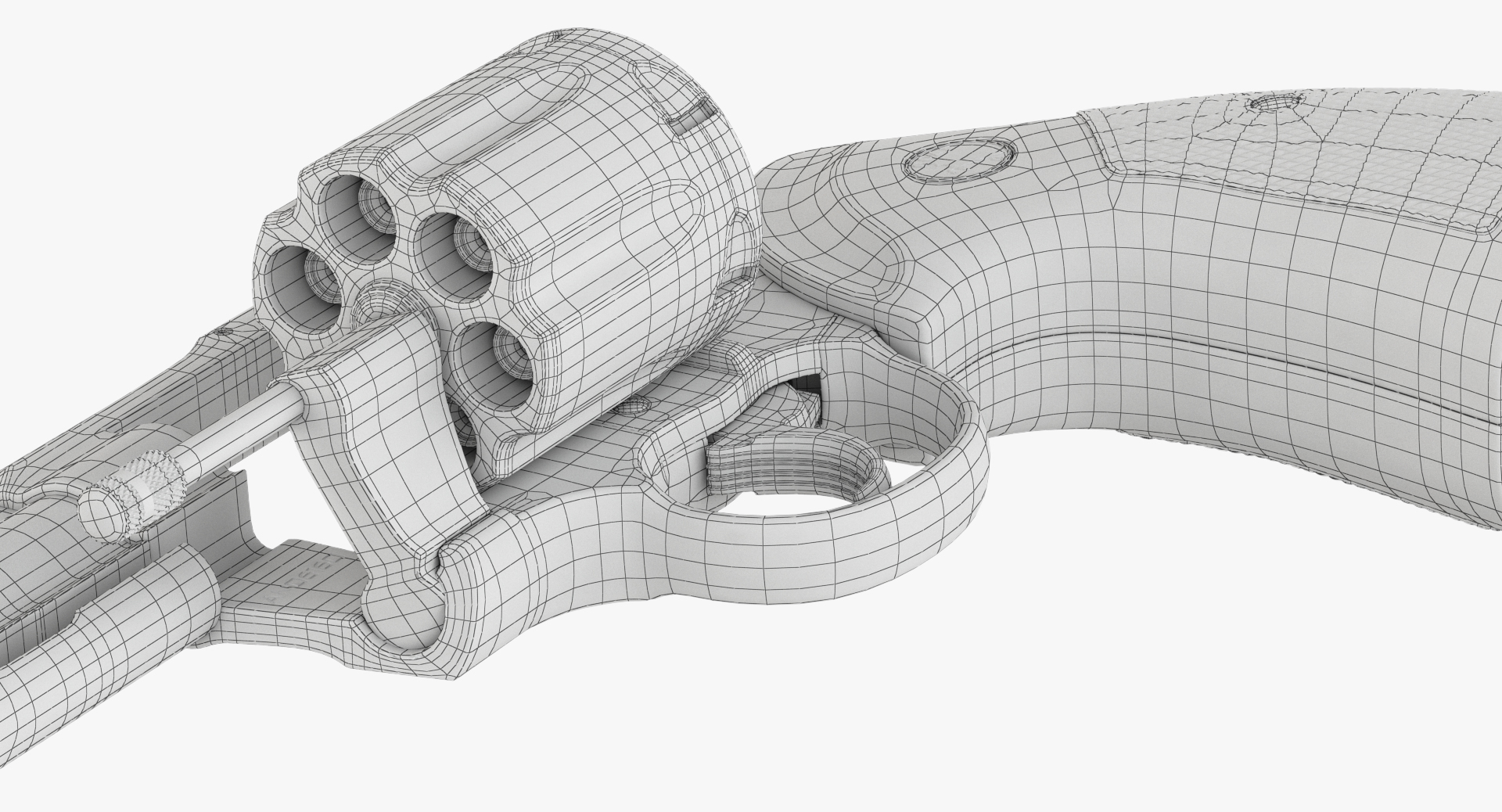 revolver colt python 3d model