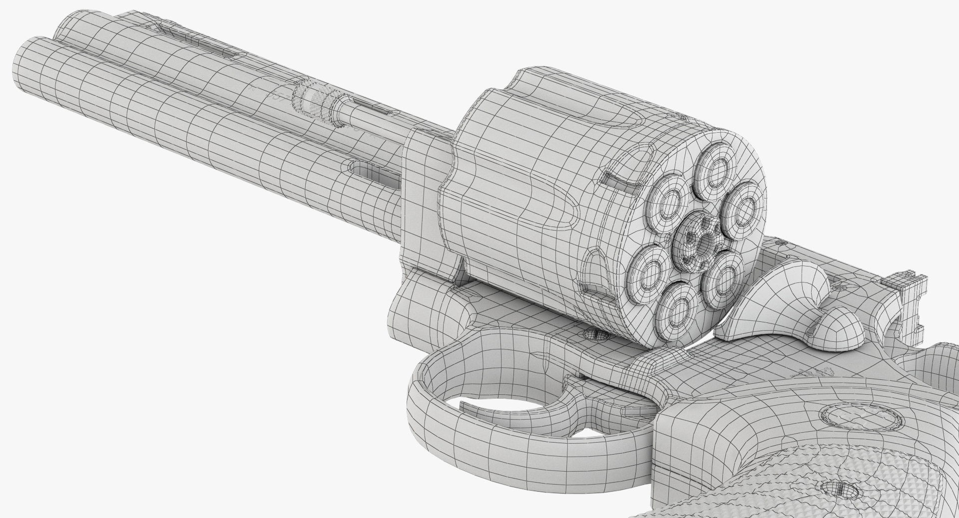 revolver colt python 3d model