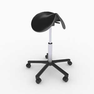 3d max ergonomic saddle chair