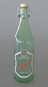 3d model vintage soda bottle
