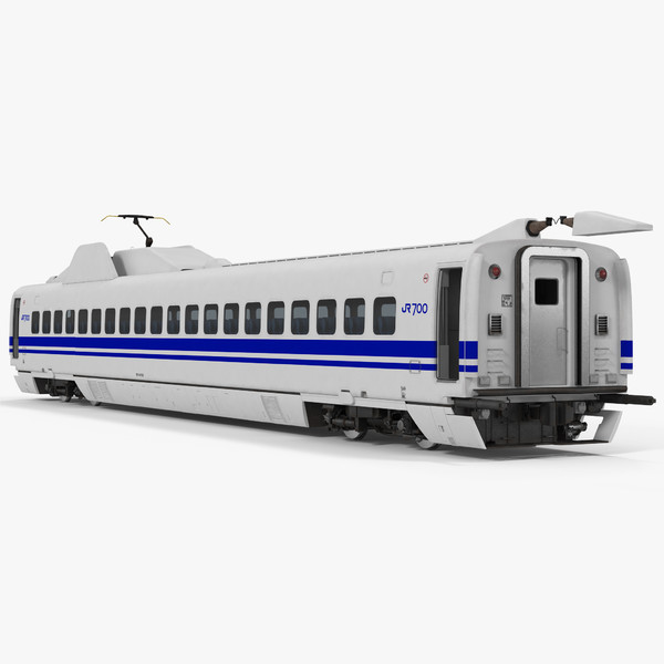 3d bullet train jr700 passenger model