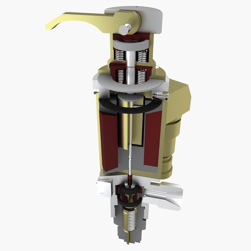solenoid valve drawing 3d max