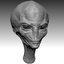 ufo alien head obj
