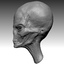 ufo alien head obj