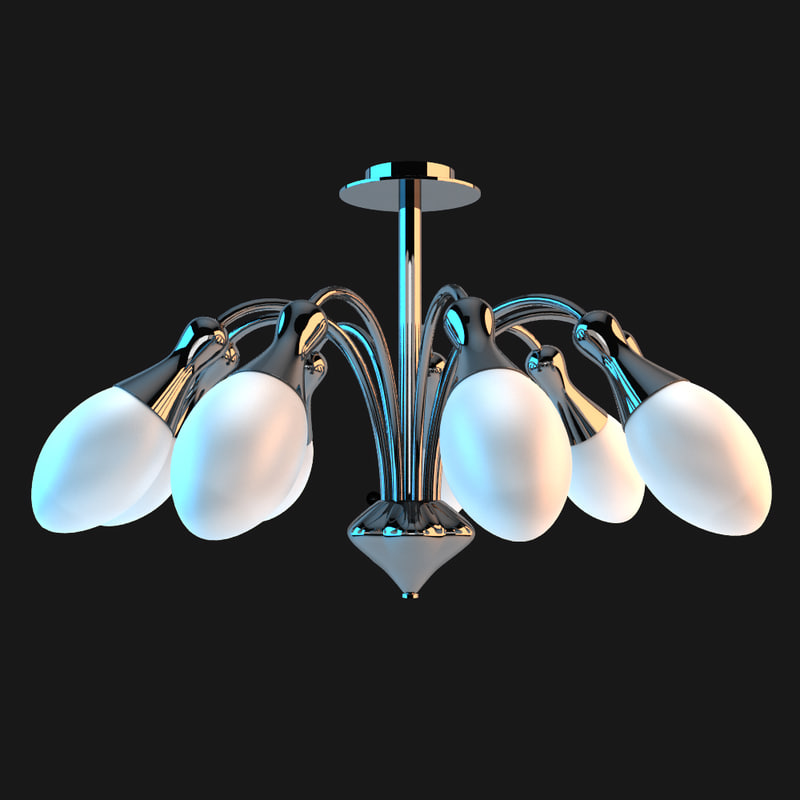 3d chandelier light model