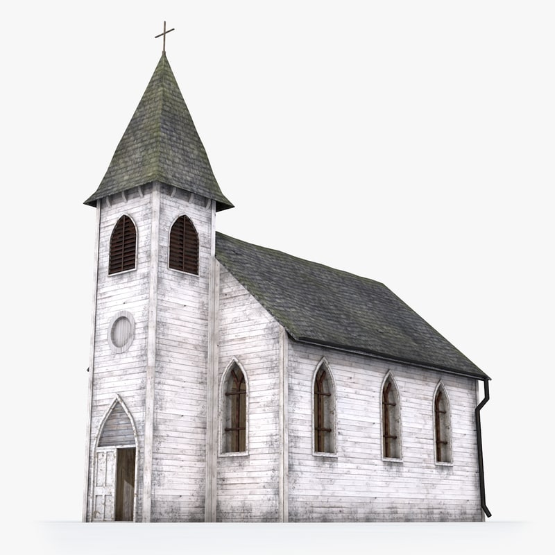 free old catholic church 3d model