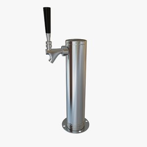 3d model single beer tap faucet