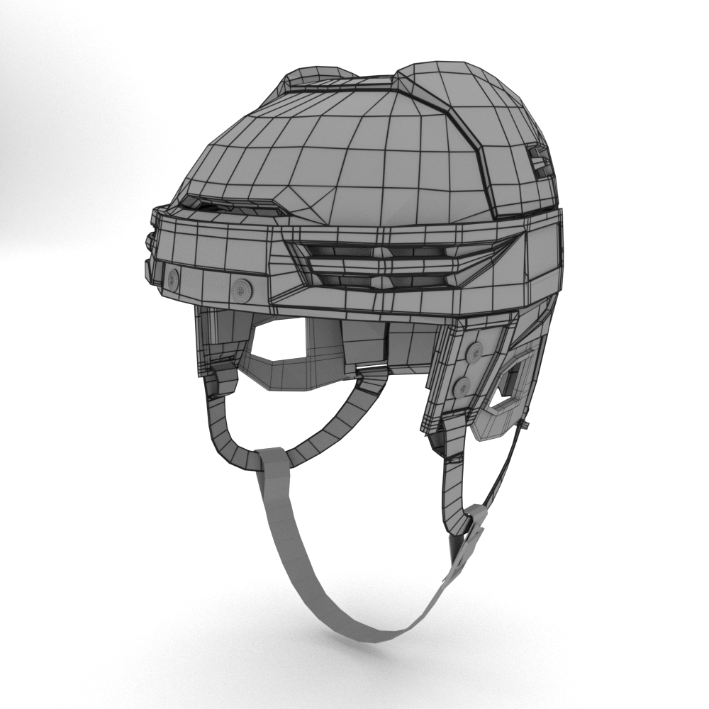 3d model ice hockey helmet