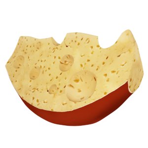 3d model cheese piece