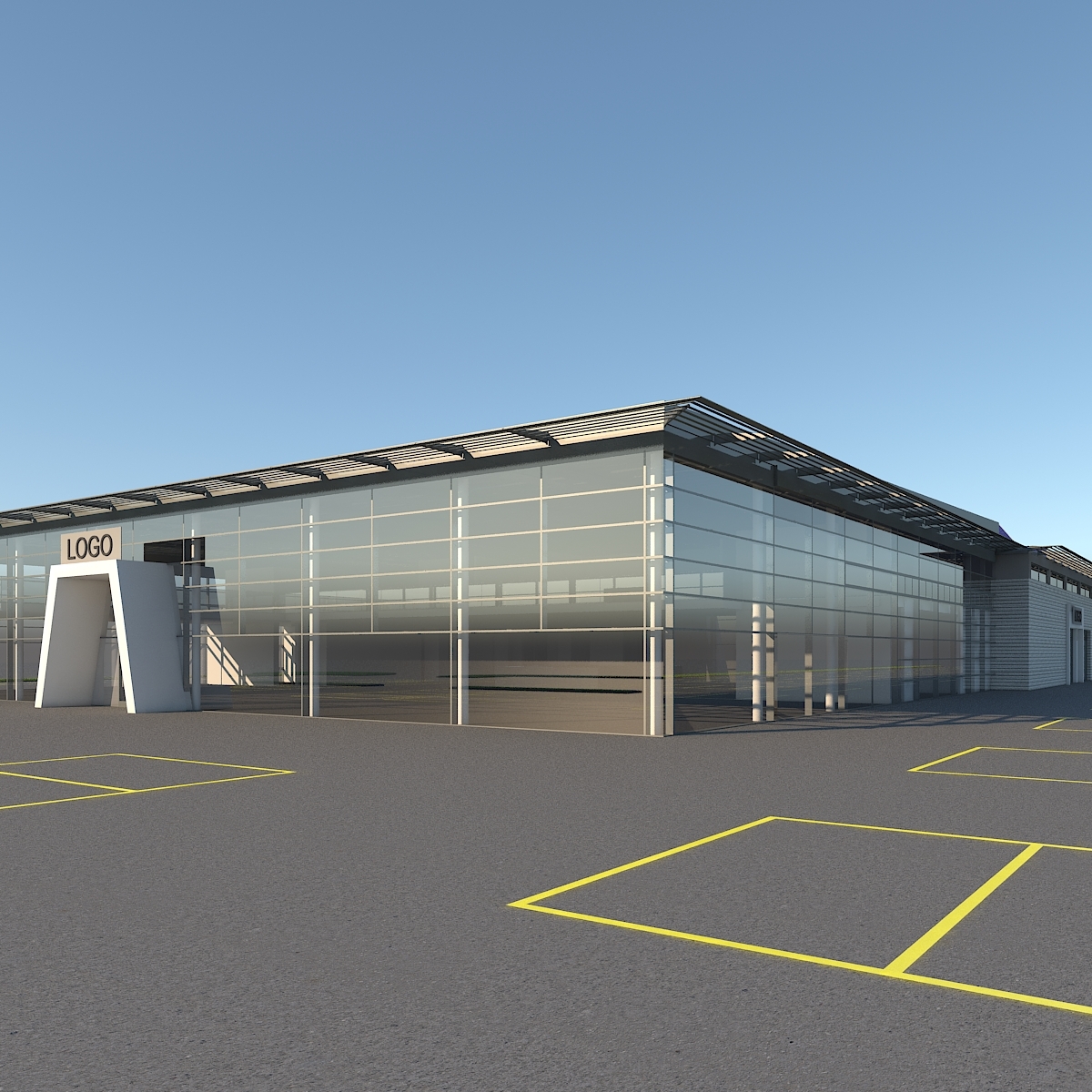 3d model car dealership