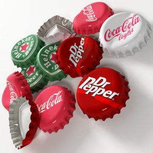 bottle caps 3d model