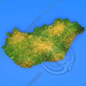 hungary country 3d obj