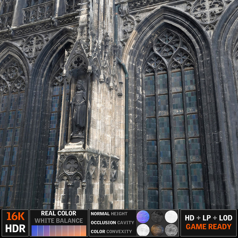 gothic architecture 3d obj