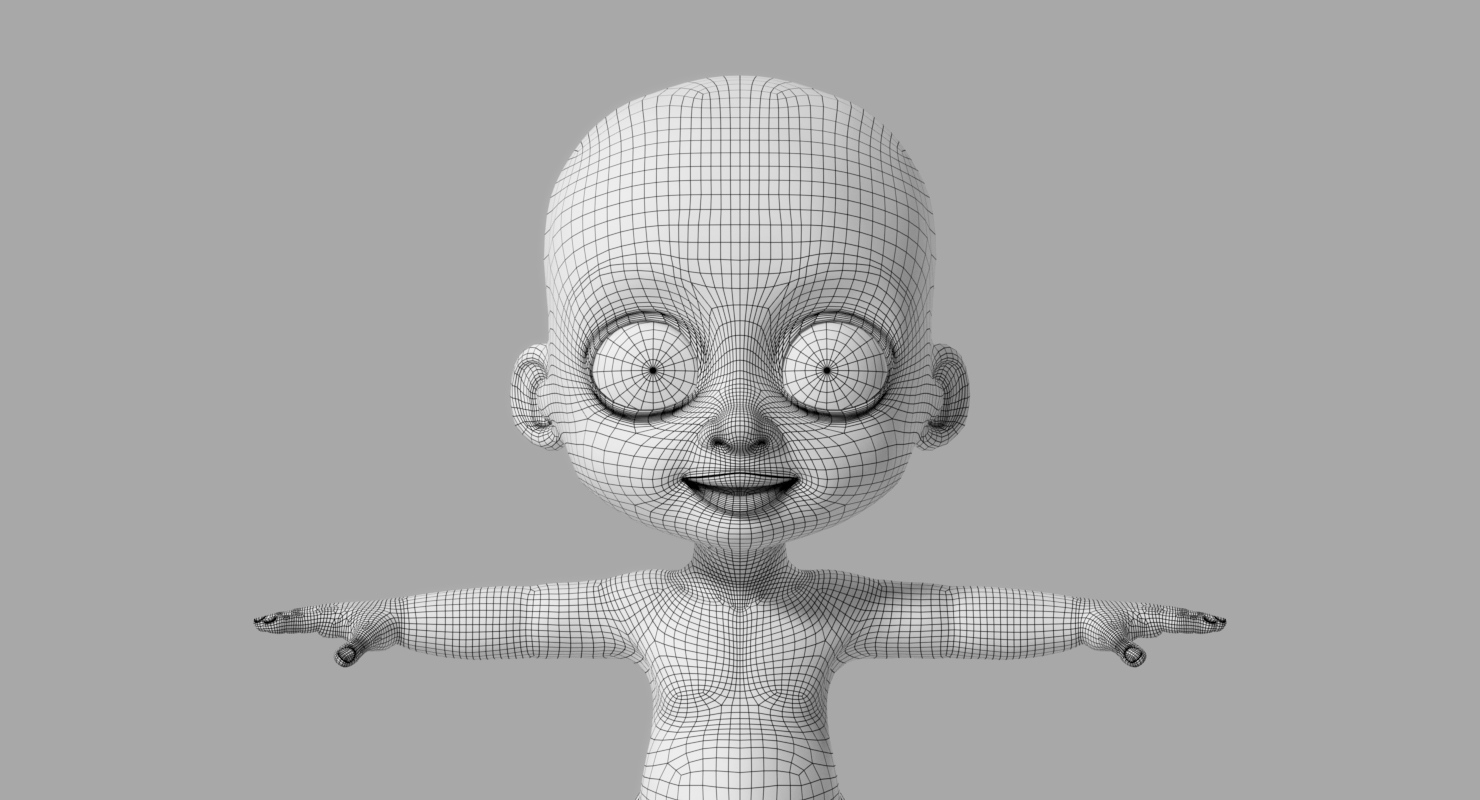 cartoon baby boy sheldon 3d ma