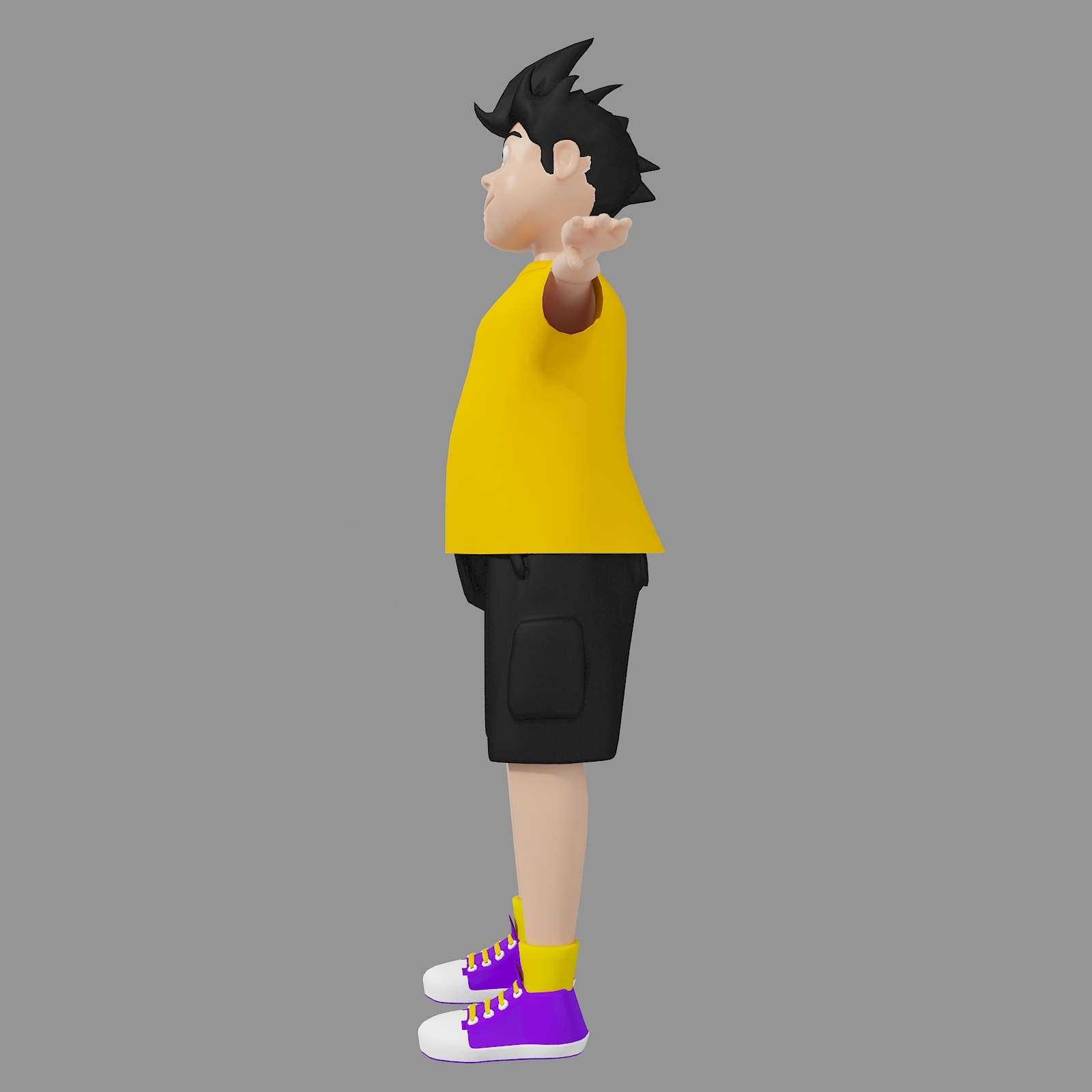 3d toon cartoon boy model