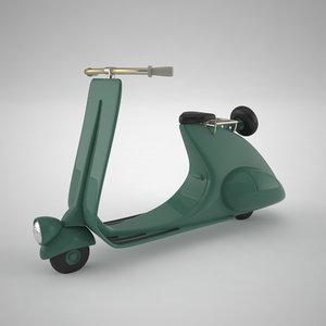 stylized cartoon scooter 3d max