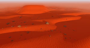 mars landscape terrain 3d model