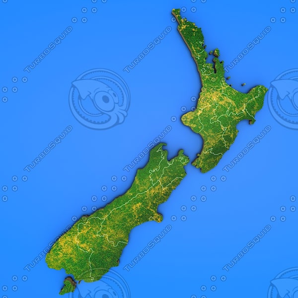 3d Model New Zealand Country