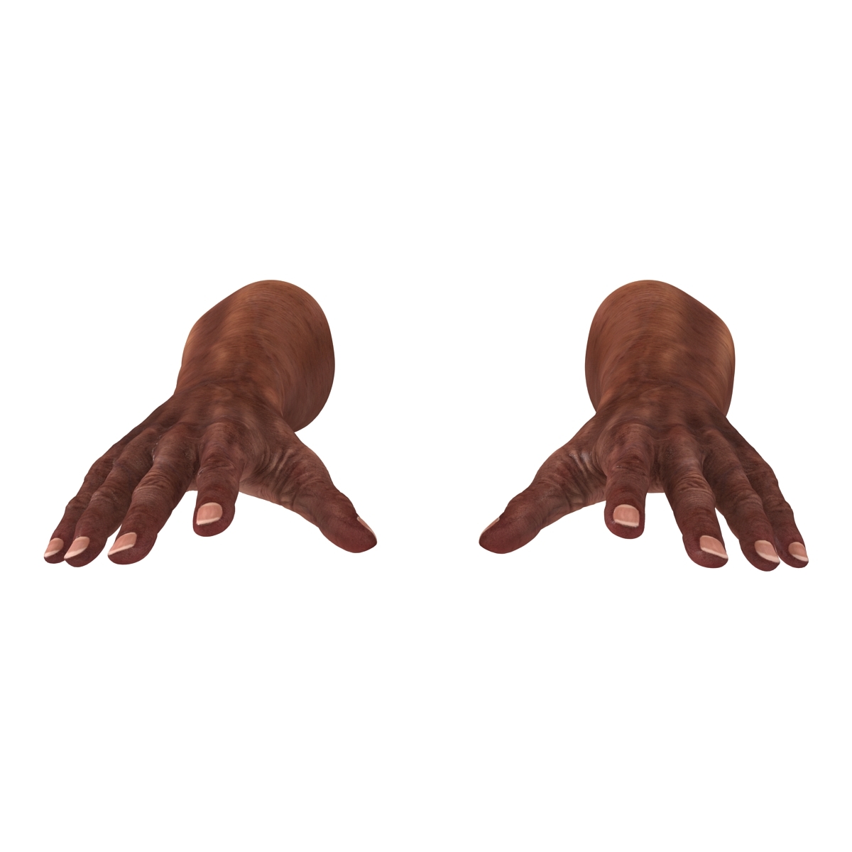 c4d old african man hands