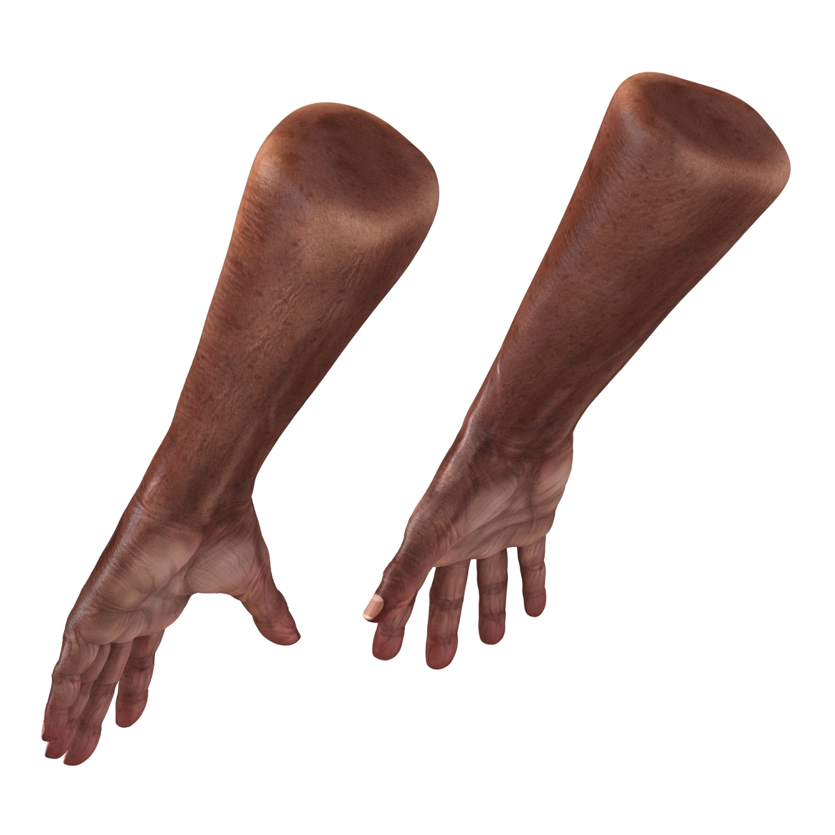 c4d old african man hands