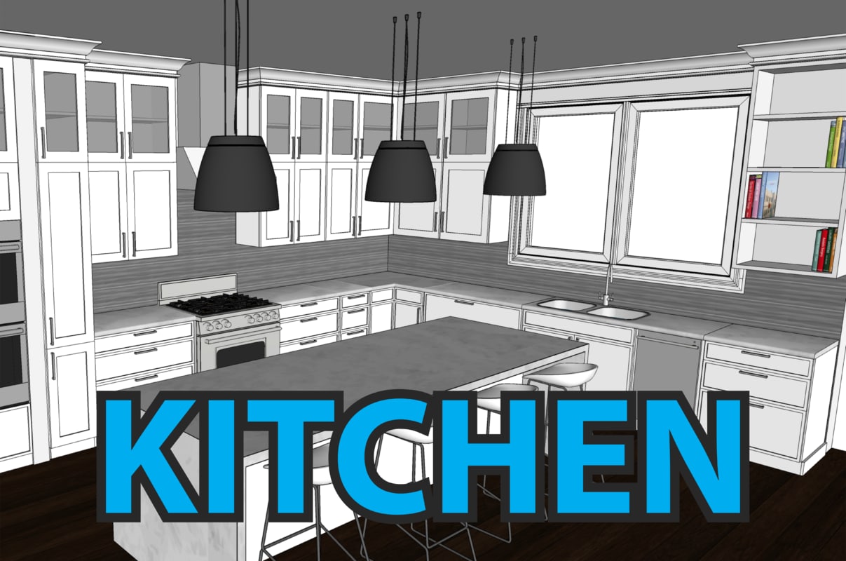 kitchen cabinets 3d model