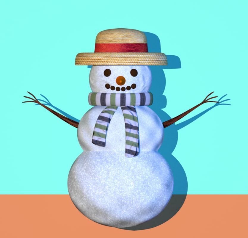3d model snowman