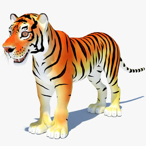 3d cartoon tiger