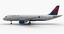 3d model airbus a320 delta airlines