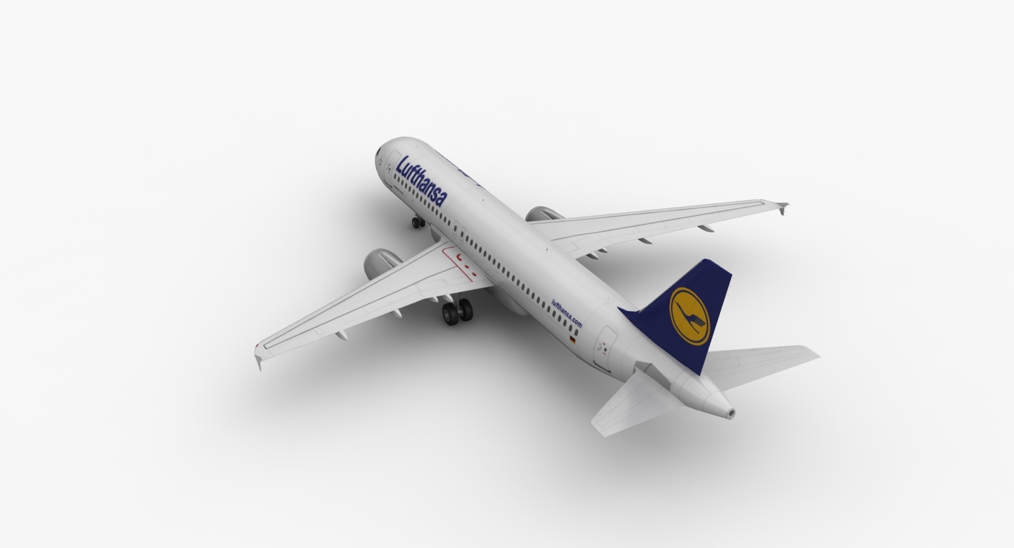 空中客车a320德国汉莎航空公司3d模型