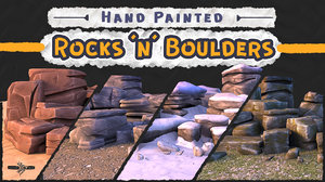 x mobile rocks boulders hand painted