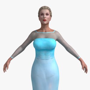 3d rigged character model