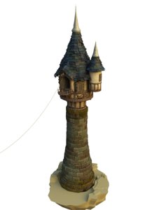 cartoon tower 3d model