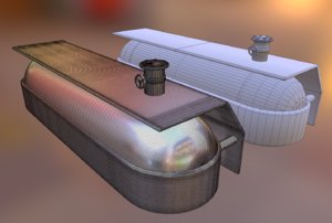 low-poly fuel tank 3ds