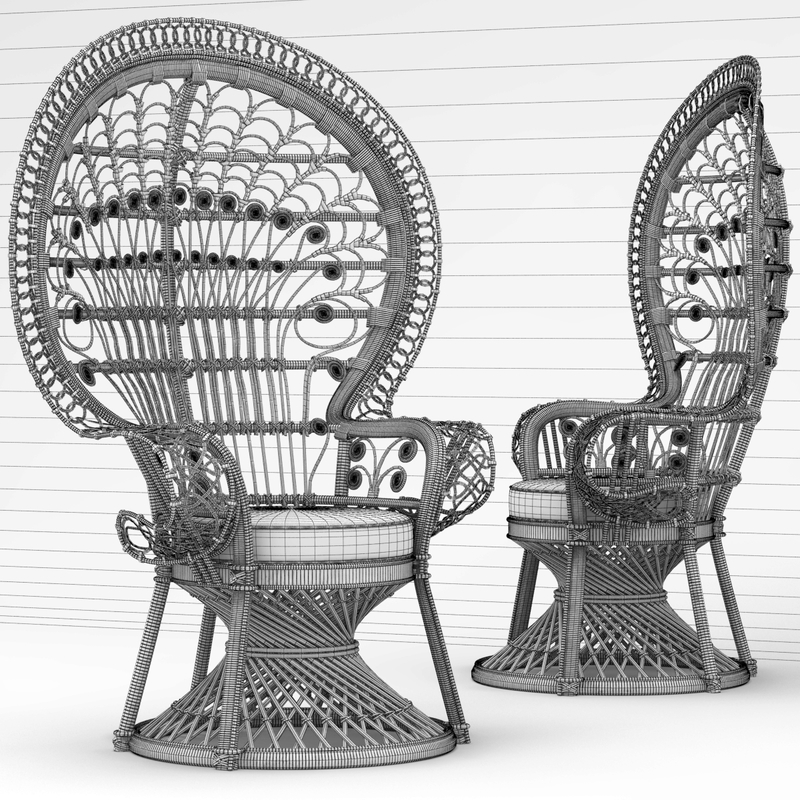 black peacock chair max