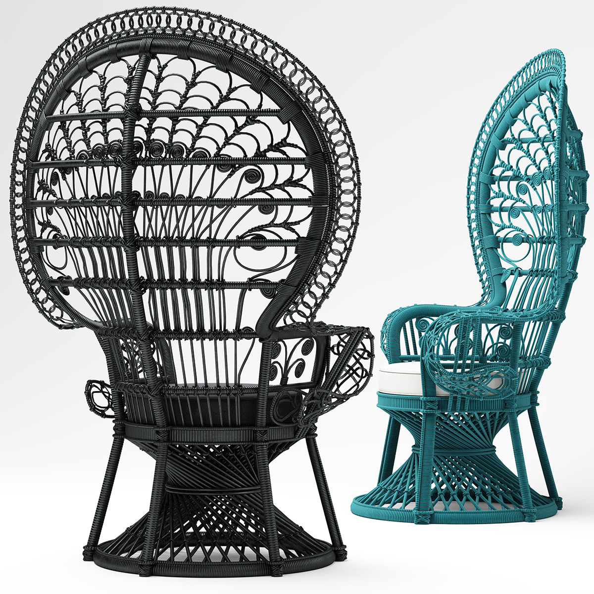 black peacock chair max